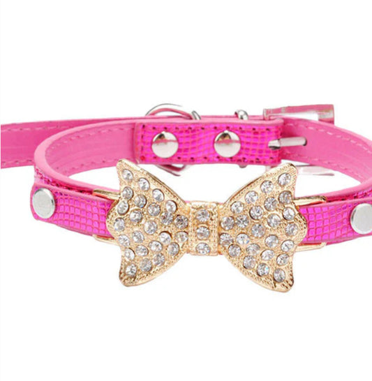 Rhinestones Bowknot Collar