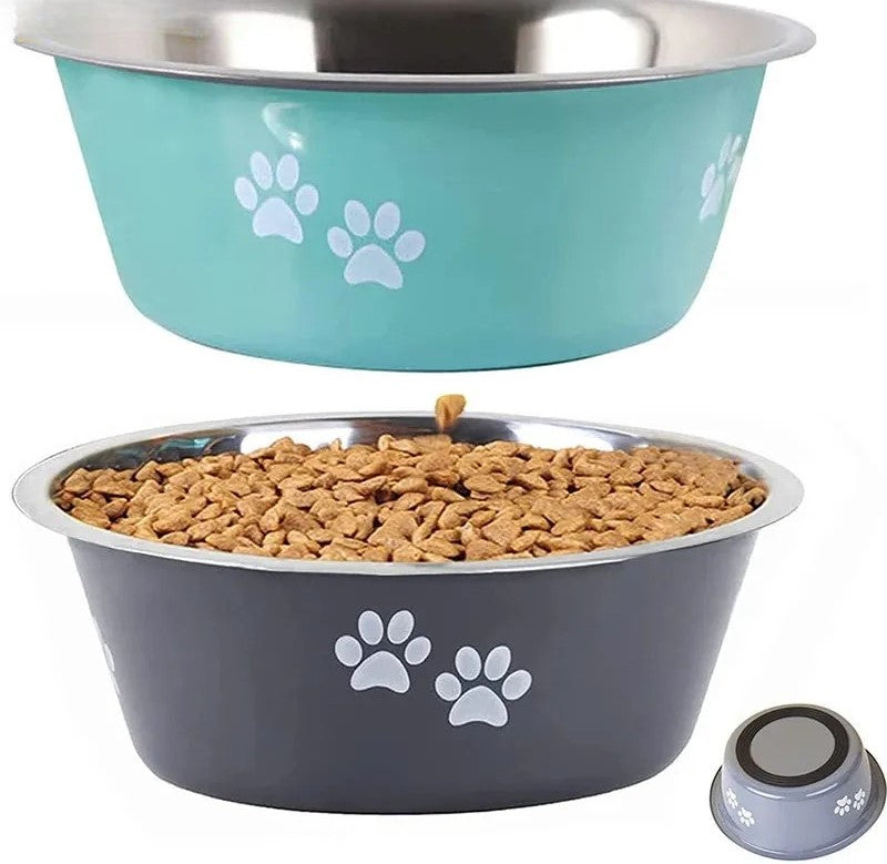 Non-slip Dog Bowls For Small Medium Large Dog Feeder Bowls And Drinkers Stainless Steel Pet Feeders Pets Dogs Accessories