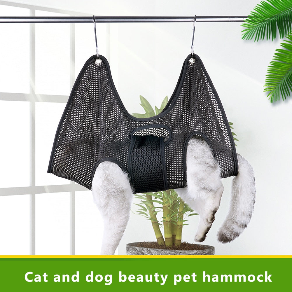 Pet Cats Grooming Hammock Helper